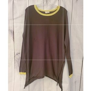 Cloth by designmulti tie longsleeve top army green & yellow